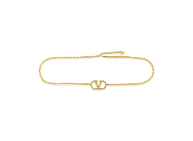Valentino Garavani Women's Vlogo Signature Belt "Gold"