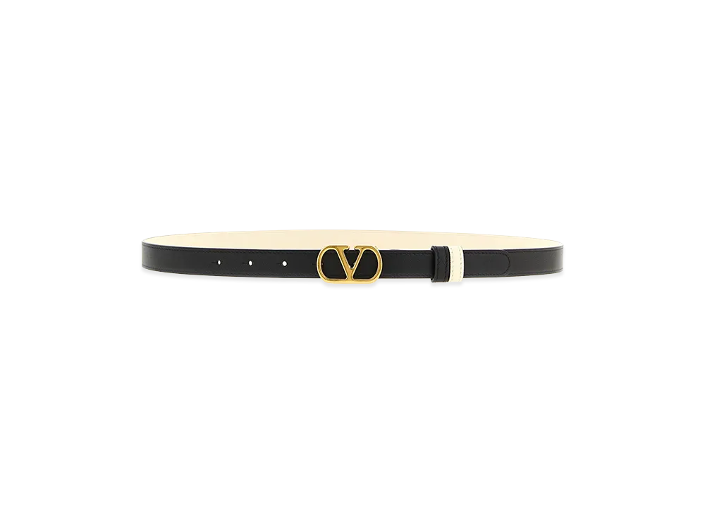 Valentino Garavani Women's Reversible Belt "White/Black"