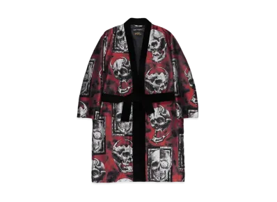 WACKO MARIA 56 TATTOO / JACQUARD GOWN COAT "Red"