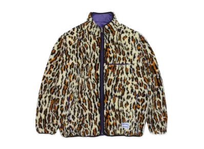 WACKO MARIA WILD BUNCH / REVERSIBLE Leopard BOA FLEECE JACKET "Purple"