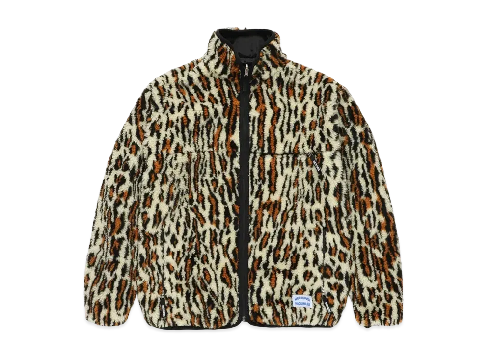 WACKO MARIA WILD BUNCH / REVERSIBLE Leopard BOA FLEECE JACKET "Black"