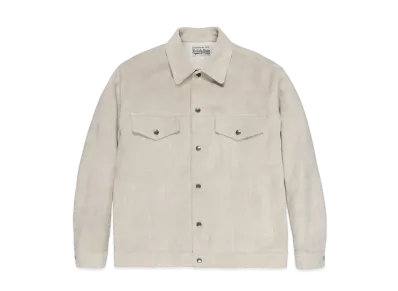 WACKO MARIA SUEDE LEATHER TRUCKER JACKET "Ivory"