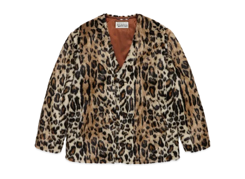 WACKO MARIA Leopard FUR JACKET "Beige"