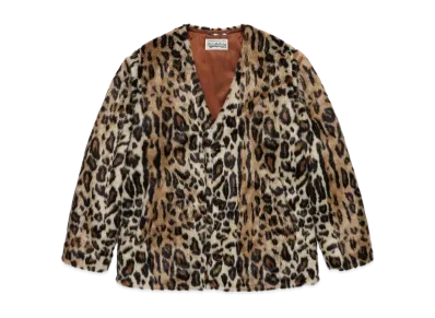 WACKO MARIA Leopard FUR JACKET "Beige"