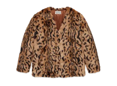 WACKO MARIA Leopard FUR JACKET "Brown"