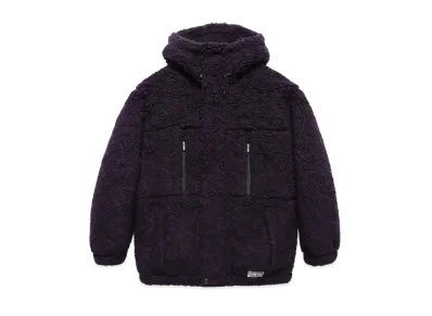 WACKO MARIA Leopard BOA FLEECE HOODED JACKET "Purple"