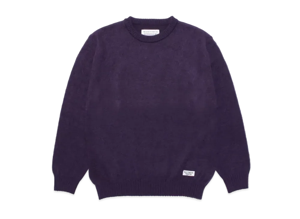 WACKO MARIA MOHAIR KNIT SWEATER "Purple"