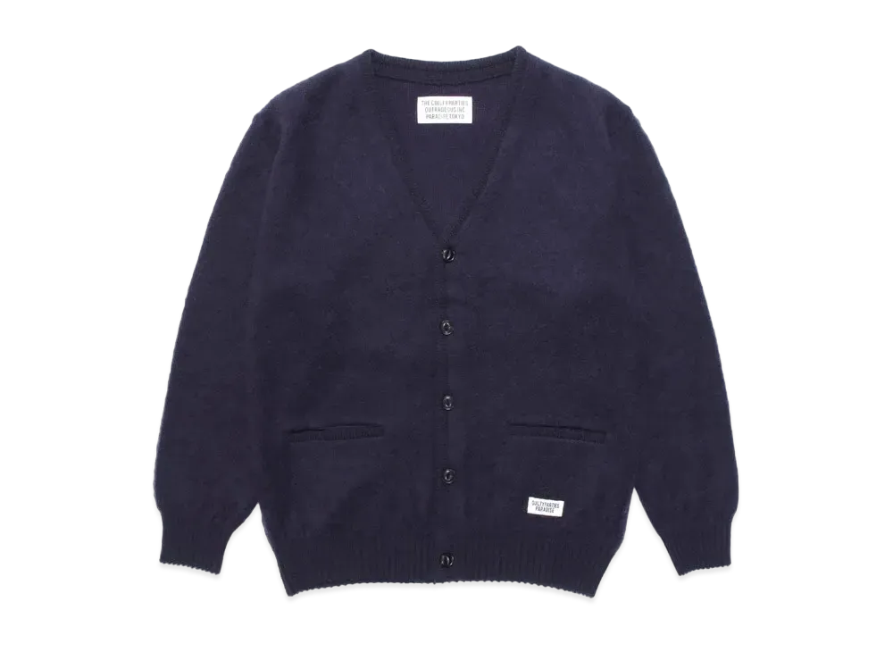 WACKO MARIA MOHAIR KNIT CARDIGAN "Navy"