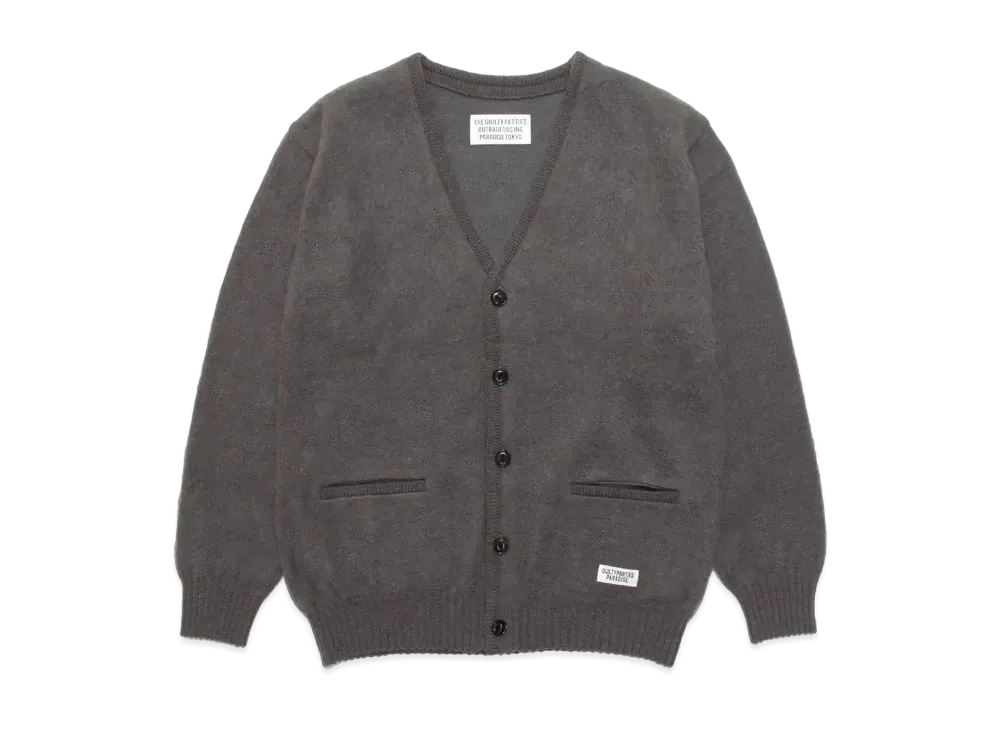 WACKO MARIA MOHAIR KNIT CARDIGAN "Grey"