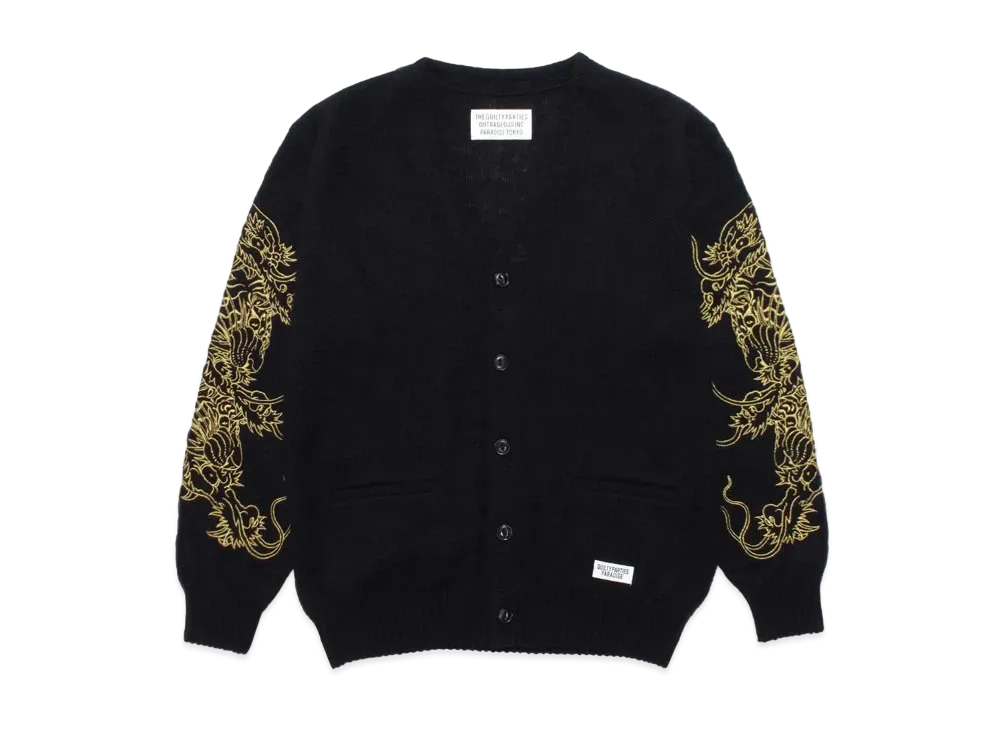 WACKO MARIA TIM LEHI / MOHAIR KNIT CARDIGAN "Black"