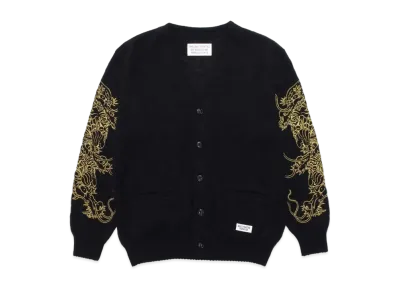 WACKO MARIA TIM LEHI / MOHAIR KNIT CARDIGAN "Black"