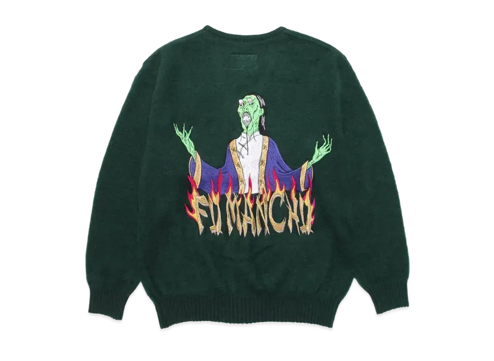 WACKO MARIA MOHAIR KNIT CARDIGAN "Green"