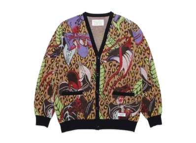 WACKO MARIA HIYATSUKAZU KNIT JACQUARD CARDIGAN"Camel"