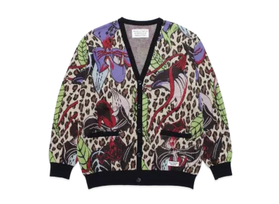 WACKO MARIA HIYATSUKAZU KNIT JACQUARD CARDIGAN"Beige"