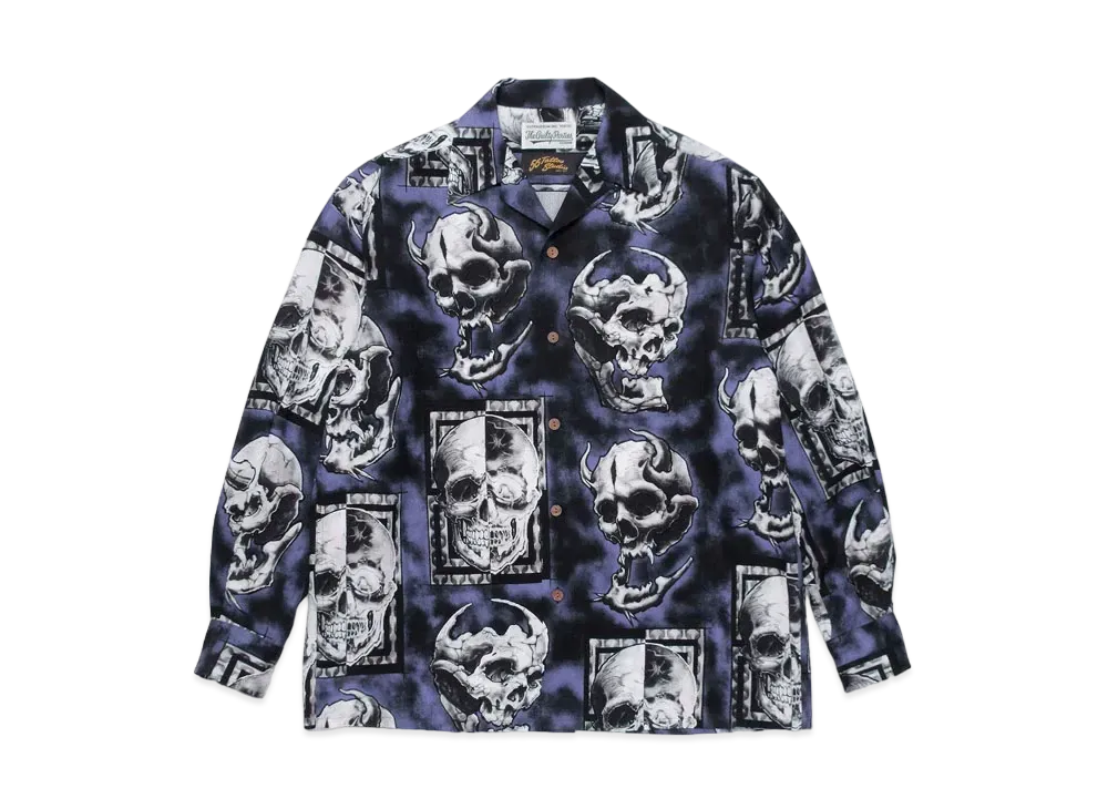 WACKO MARIA 56 TATTOO STUDIO / HAWAIIAN SHIRT "Navy"