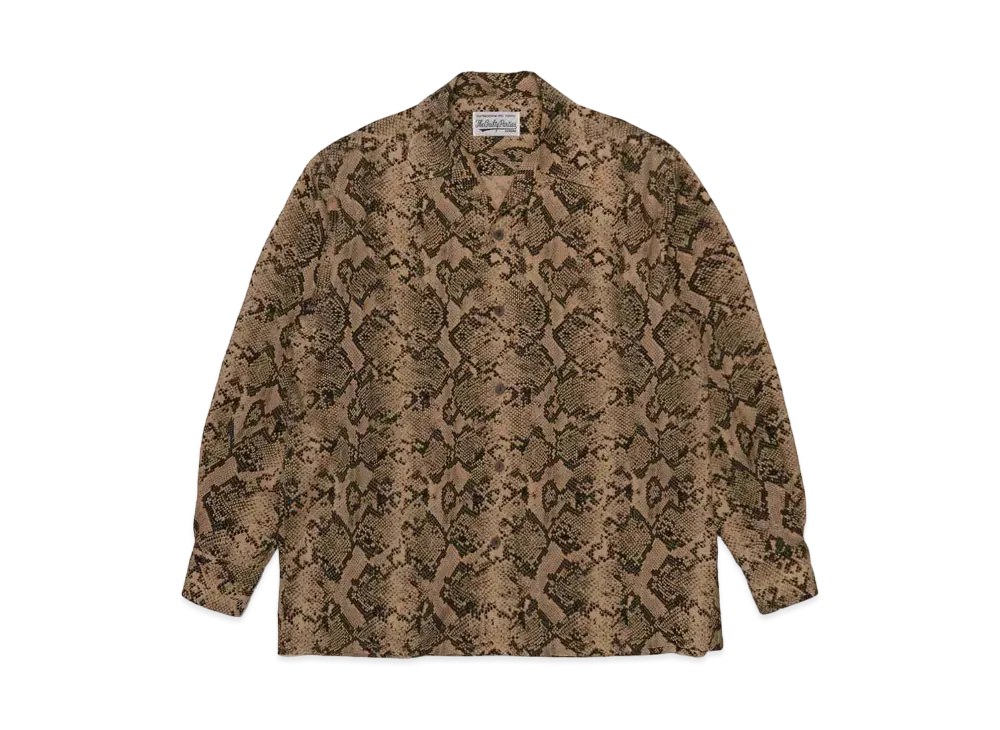 WACKO MARIA PYTHON OPEN COLLAR SHIRT 