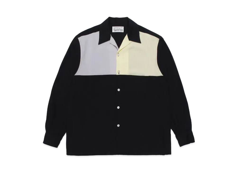 WACKO MARIA THREE TONE OPEN COLLAR SHIRT "Yellow"