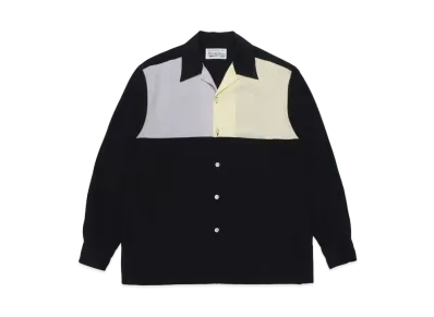 WACKO MARIA THREE TONE OPEN COLLAR SHIRT "Yellow"