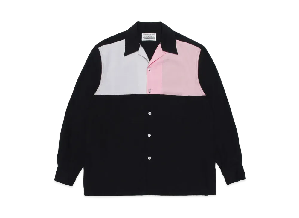 WACKO MARIA THREE TONE OPEN COLLAR SHIRT "Pink"