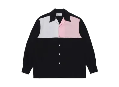 WACKO MARIA THREE TONE OPEN COLLAR SHIRT "Pink"