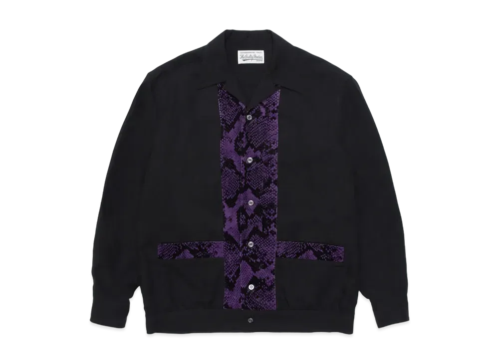 WACKO MARIA TWO TONE OPEN COLLAR SHIRT "Purple"