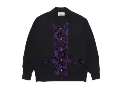 WACKO MARIA TWO TONE OPEN COLLAR SHIRT "Purple"