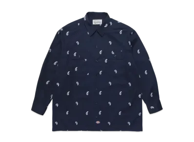 WACKO MARIA DICKIES / PAISLEY WORK SHIRT "Navy"