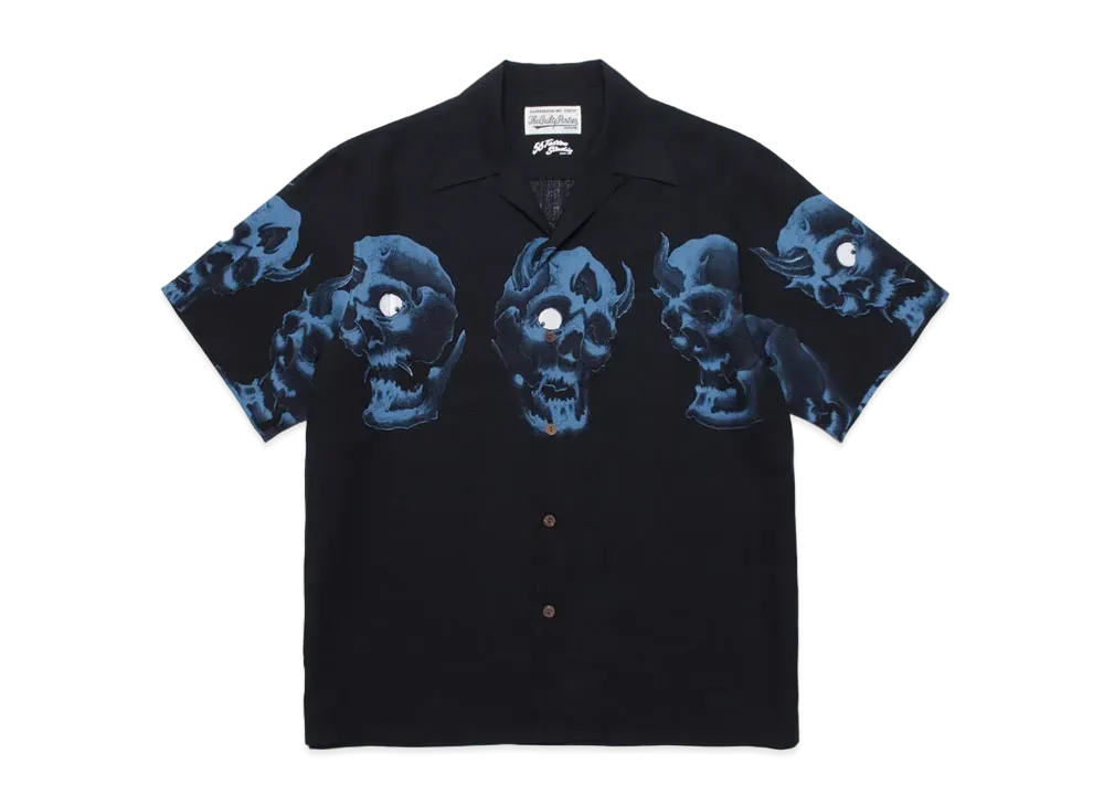 WACKO MARIA 56 TATTOO STUDIO / HAWAIIAN SHIRT "Black"