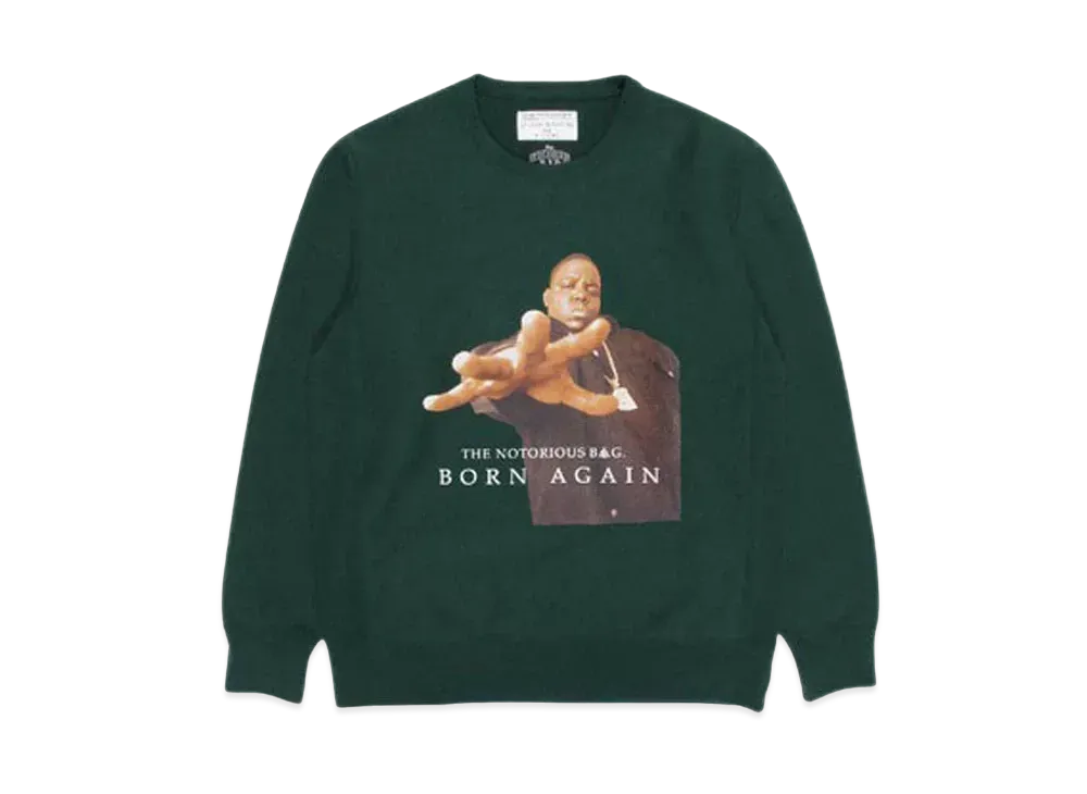 WACKO MARIA THE NOTORIOUS B.I.G. HEAVY WEIGHT SWEAT SHIRT "Gray"