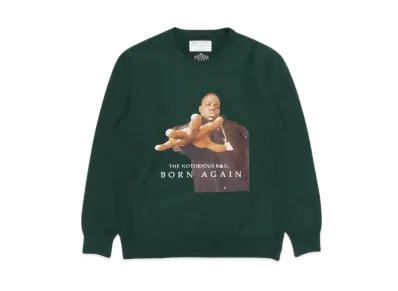 WACKO MARIA THE NOTORIOUS B.I.G. HEAVY WEIGHT SWEAT SHIRT "Gray"