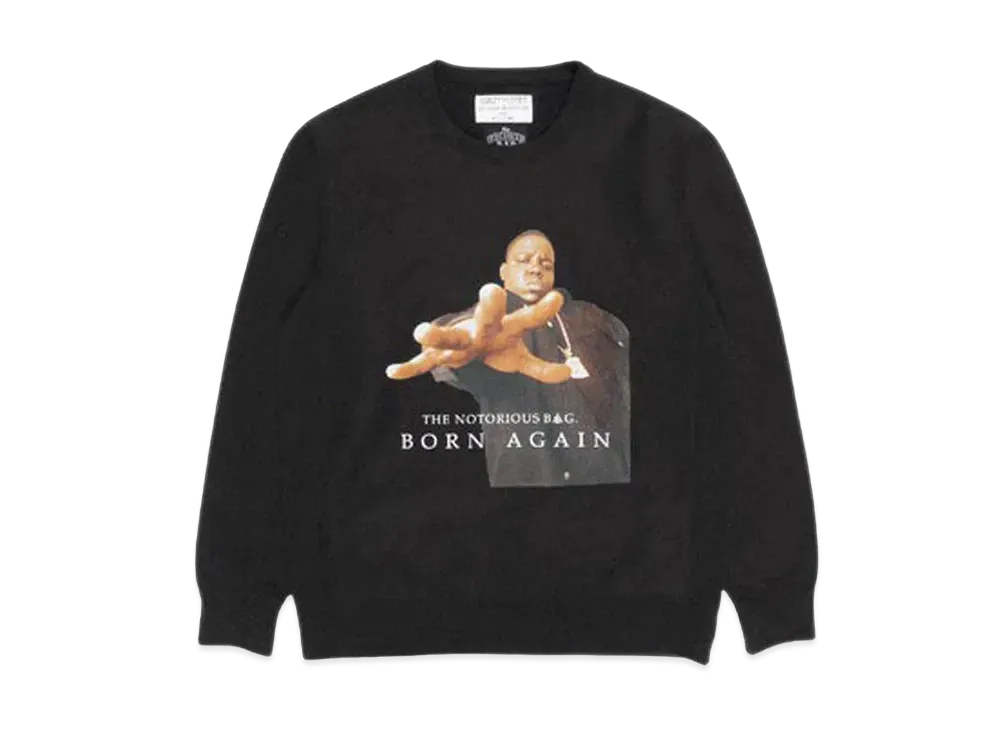 WACKO MARIA THE NOTORIOUS B.I.G. HEAVY WEIGHT SWEAT SHIRT "Black"