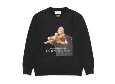 WACKO MARIA THE NOTORIOUS B.I.G. HEAVY WEIGHT SWEAT SHIRT "Black"