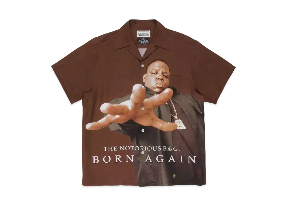 WACKO MARIA THE NOTORIOUS B.I.G. HAWAIIAN SHIRT "Brown"