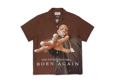 WACKO MARIA THE NOTORIOUS B.I.G. HAWAIIAN SHIRT "Brown"