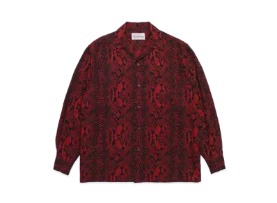 WACKO MARIA PYTHON OPEN COLLAR SHIRT "Red"