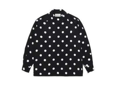 WACKO MARIA DOT OPEN COLLAR SHIRT "Black"