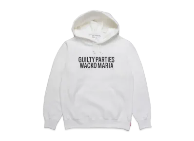 WACKO MARIA HEAVY WEIGHT PULL OVER HOODED SWEAT SHIRT "White"