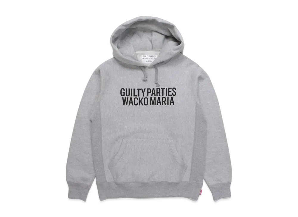 WACKO MARIA HEAVY WEIGHT PULL OVER HOODED SWEAT SHIRT "Gray"