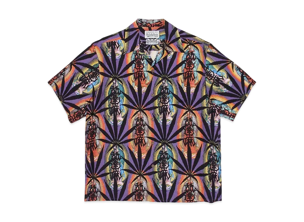 NAMEDARUMA X WACKO MARIA ALOHA SHIRT MARIJUANA "Purple"