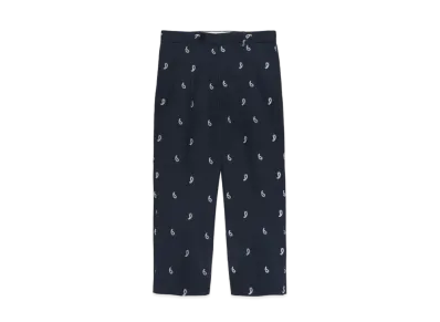 WACKO MARIA DICKIES / PAISLEY PLEATED TROUSERS "Navy"