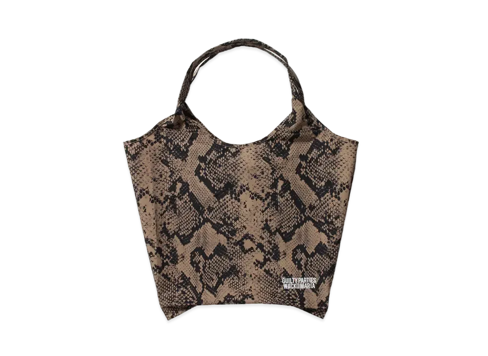 WACKO MARIA PYTHON PACKABLE TOTE BAG "Beige"
