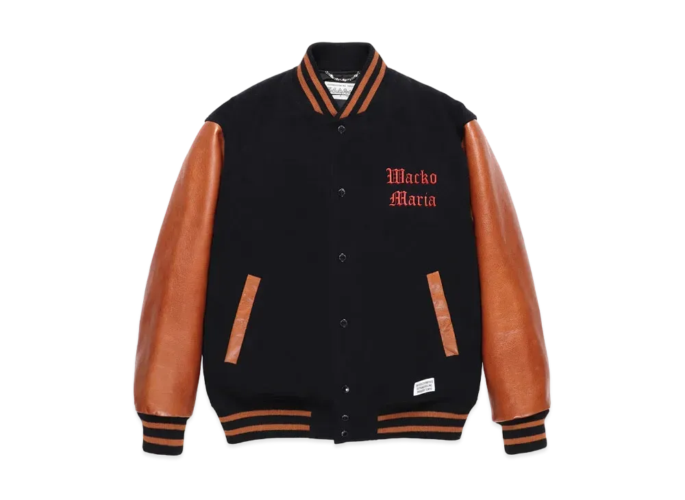 WACKO MARIA VARSITY JACKET "Black/Brown"