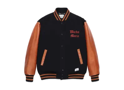 WACKO MARIA VARSITY JACKET "Black/Brown"