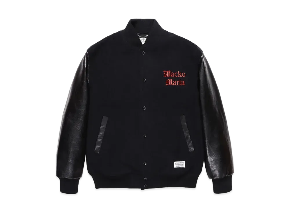 WACKO MARIA VARSITY JACKET "Black/Black"