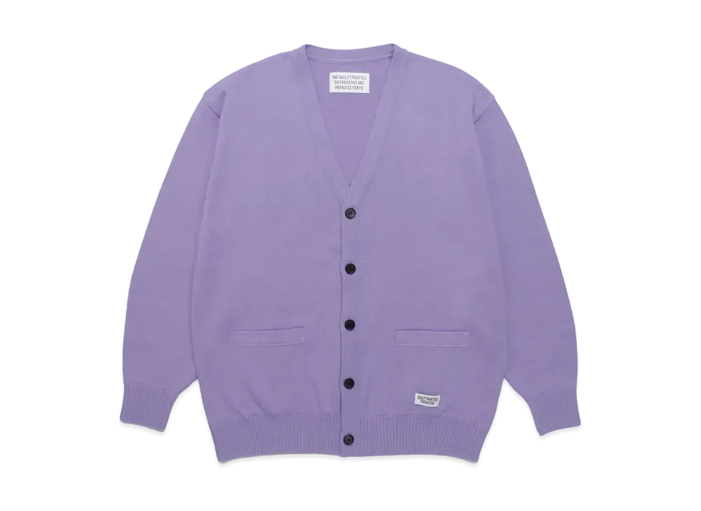 WACKO MARIA CLASSIC KNIT CARDIGAN "Purple"