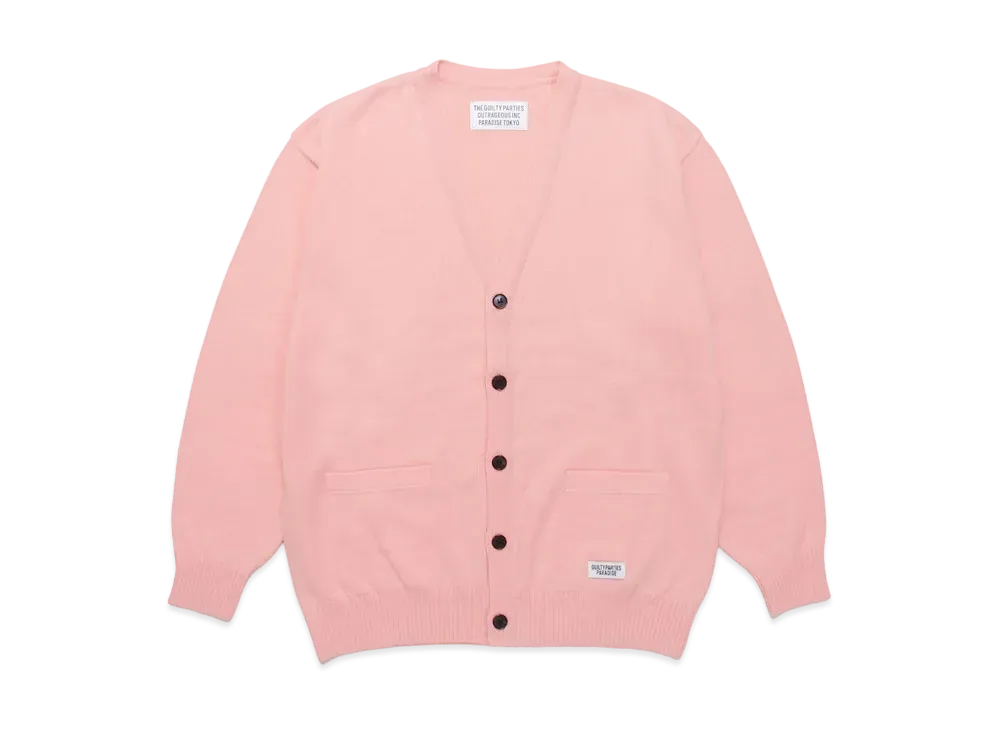 WACKO MARIA CLASSIC KNIT CARDIGAN "Pink"