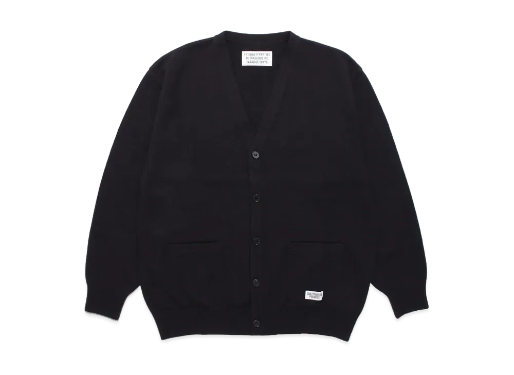 WACKO MARIA CLASSIC KNIT CARDIGAN "Black"