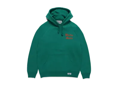 WACKO MARIA WASHED HEAVY WEIGHT PULL OVER HOODED SWEAT SHIRT "Green"