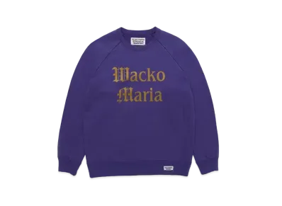 WACKO MARIA WASHED HEAVY WEIGHT SWEAT SHIRT "Purple"