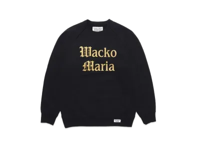 WACKO MARIA WASHED HEAVY WEIGHT SWEAT SHIRT "Black"